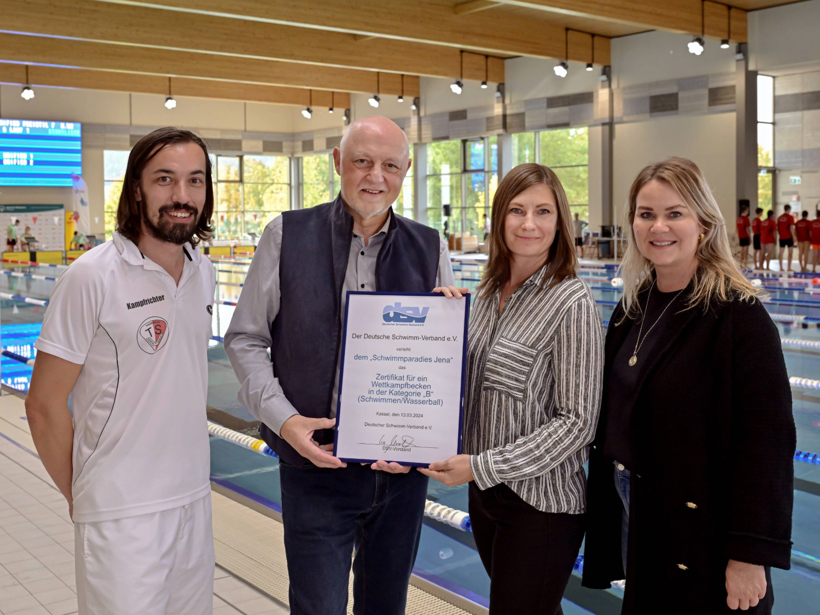 Schwimmparadies Jena als Sportstätte der Kategorie B zertifiziert