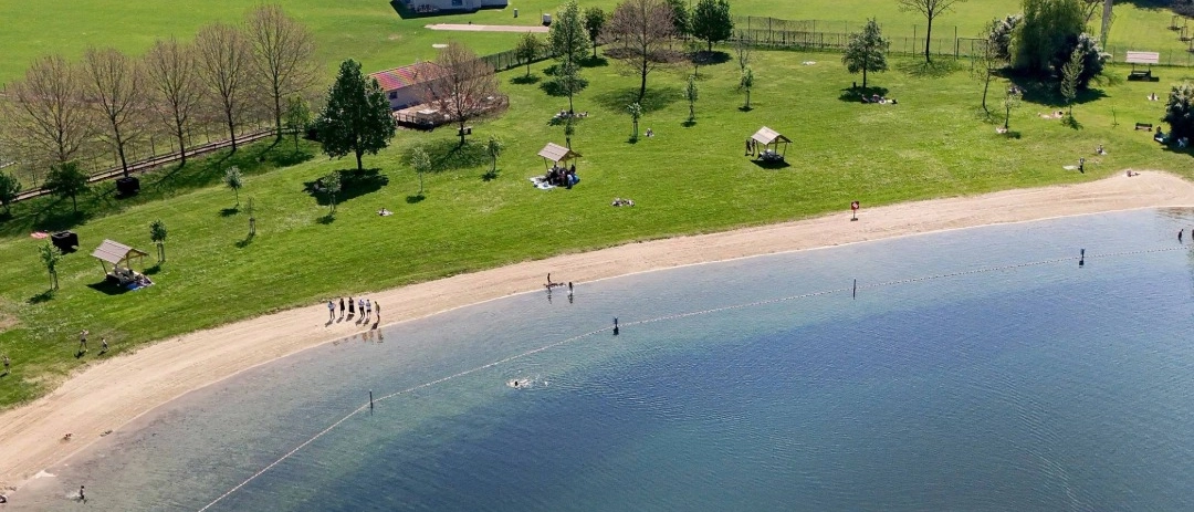 Der Schleichersee aus der Vogelperspektive