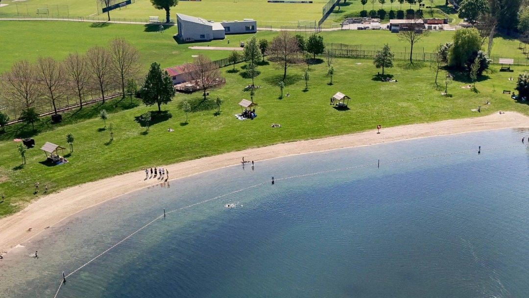 Der Schleichersee aus der Vogelperspektive