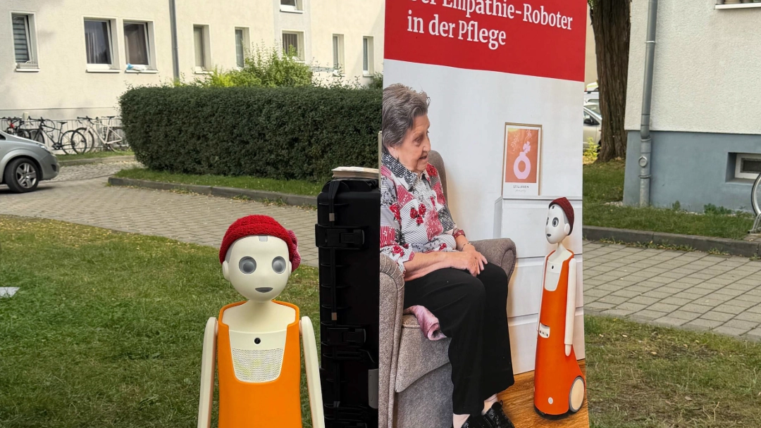 Mieterfest in Jena Nord:  Rosi der Empathieroboter