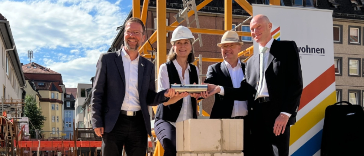 Grundsteinlegung vom neuen Saaltor in Jena
