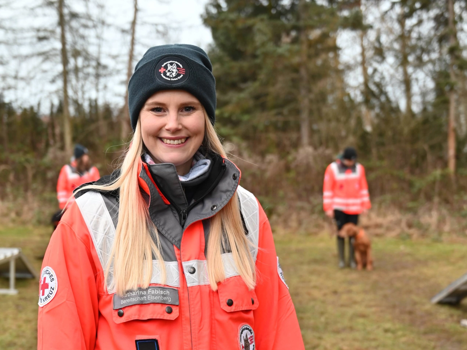 Katharina Fabisch von der DRK Rettungshundestaffel Jena-Saale-Holzland