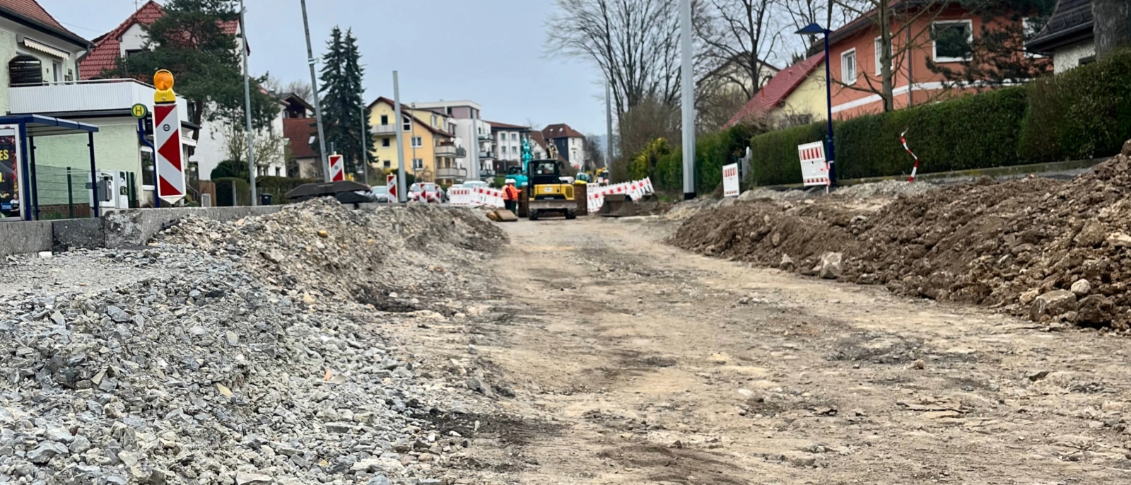 Bauarbeiten in Jena-Nord