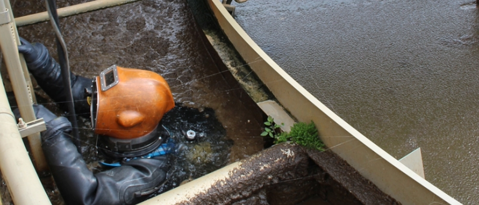 Ungewöhnlicher Arbeitsplatz: Neun Meter Tiefe, 17 Grad kühl, völlige Dunkelheit...