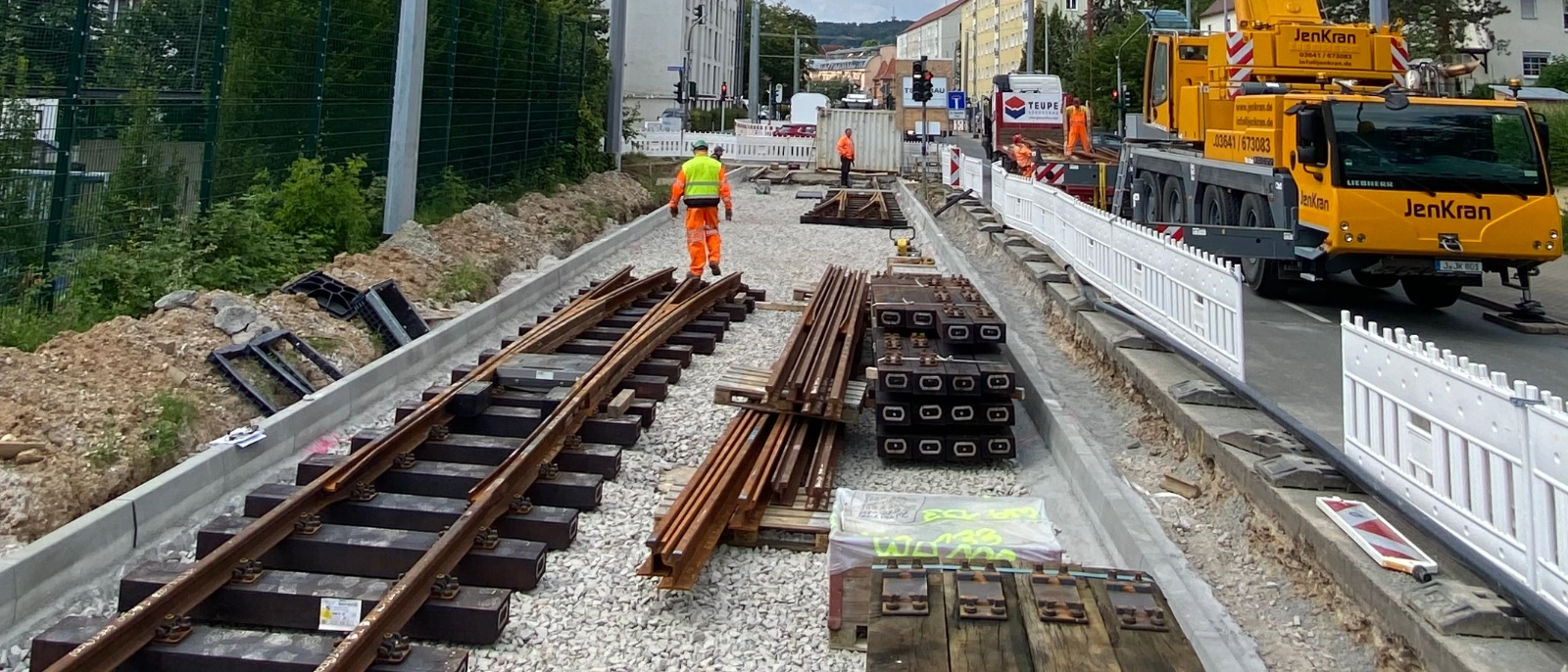 Gleisarbeiten in der Naumburger Straße