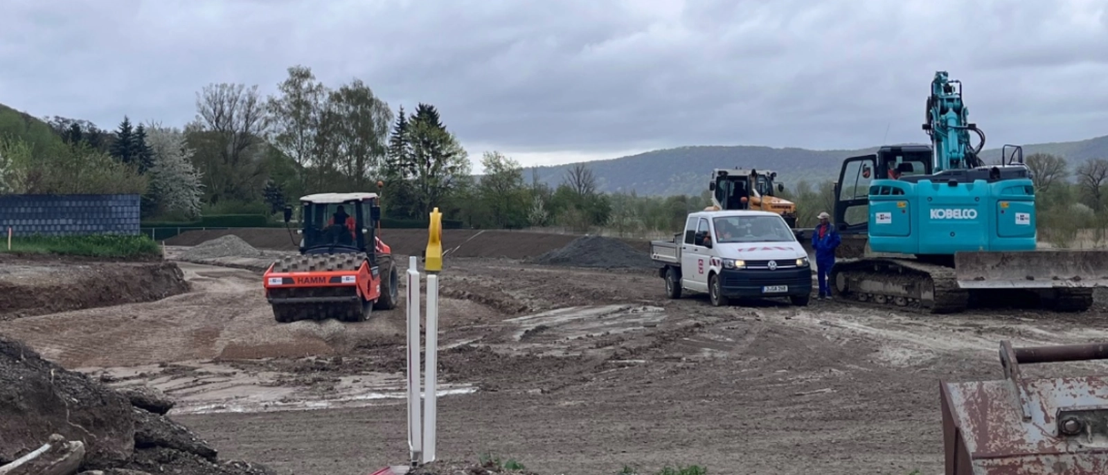 Blick auf die Baustelle im Himmelreich im April 2026