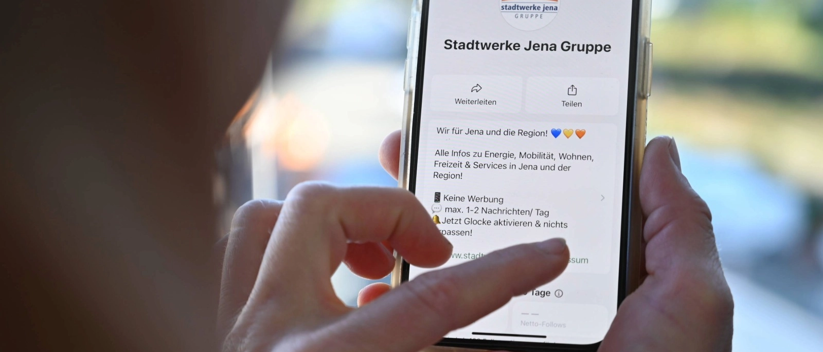 Symbolbild WhatApp-Kanal der Stadtwerke Jena Gruppe