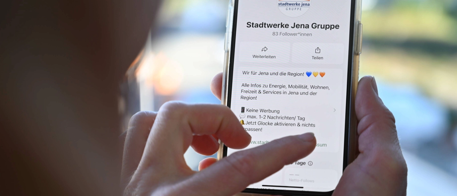 Symbolbild WhatsApp-Kanal der Stadtwerke Jena Gruppe