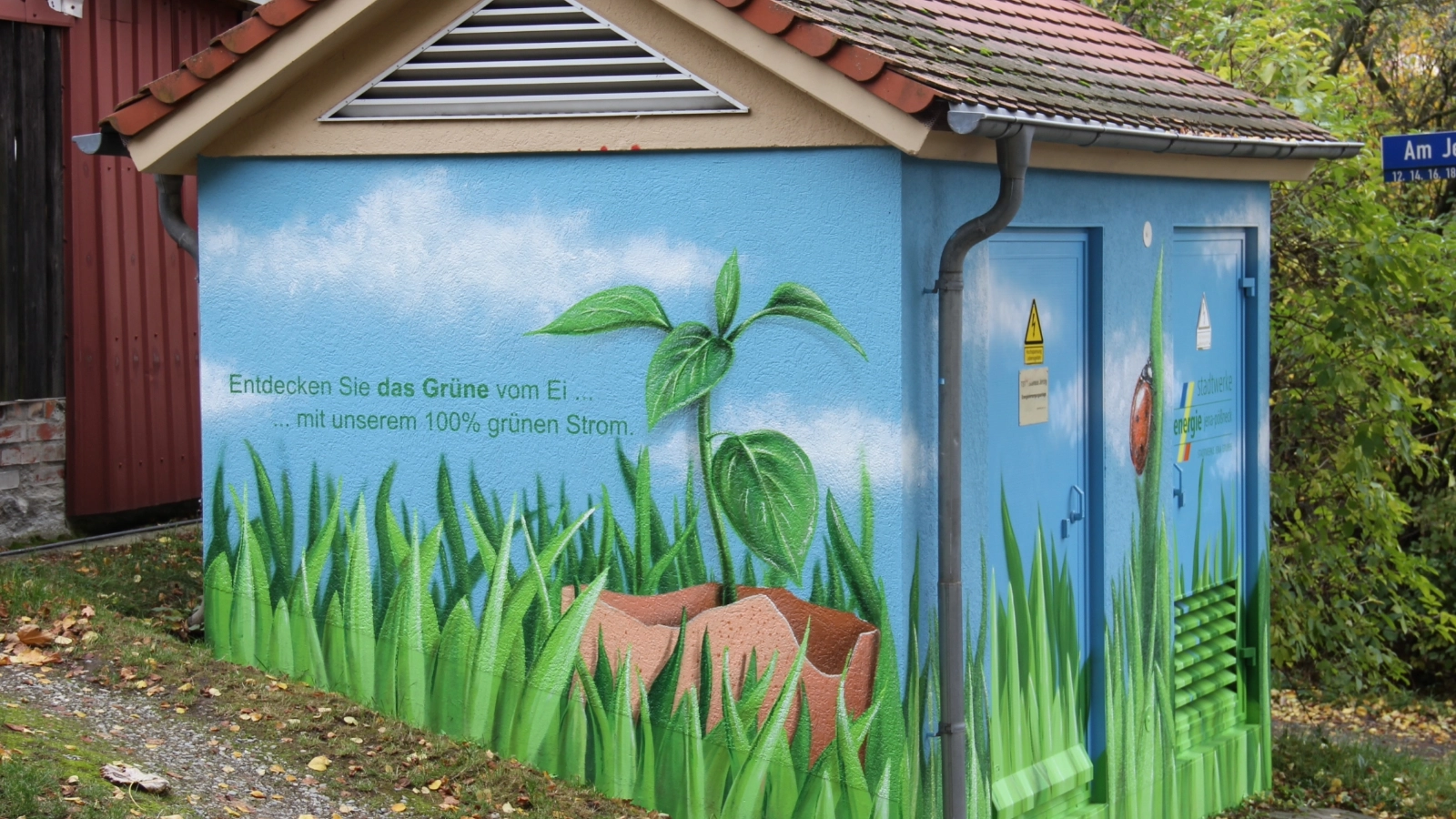 Gestaltete Trafostation Am Jenzig.