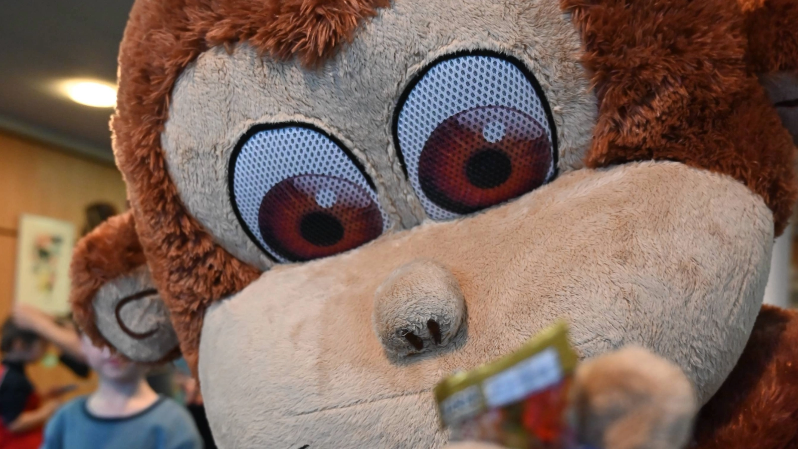 Der Affe Coco von den Jenaer Bädern schaute auch vorbei.