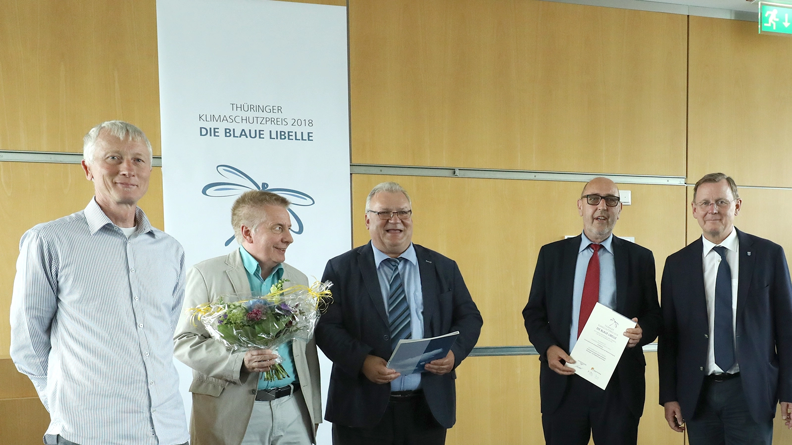 Für seine Klimaanpassungsstrategie erhält der Zweckverband JenaWasser 2018 den Thüringer Klimaschutzpreis Die Blaue Libelle.
