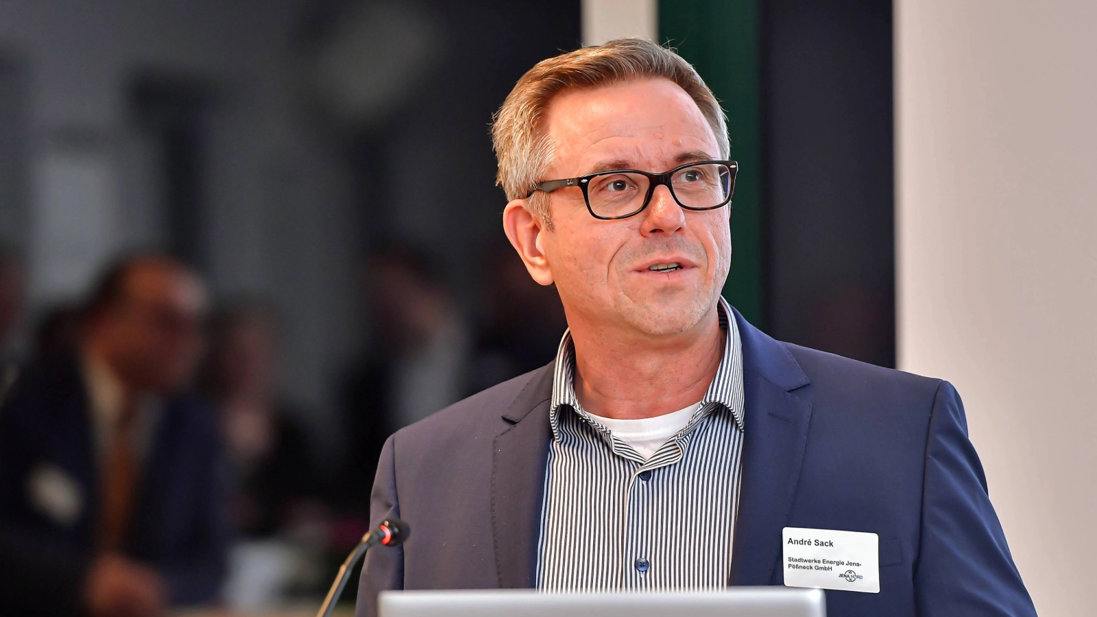 Stadtwerke-Geschäftsführer André Sack betonte in seinem Beitrag die enge Zusammenarbeit mit der IG Nord und den partnerschaftlichen Ansatz bei gemeinsamen Projekten. 