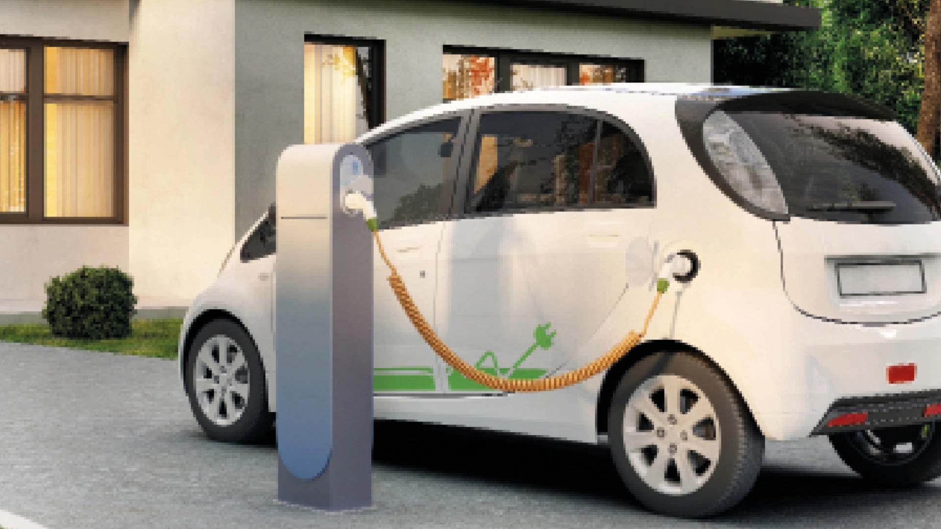 Ein E-Auto wird geladen