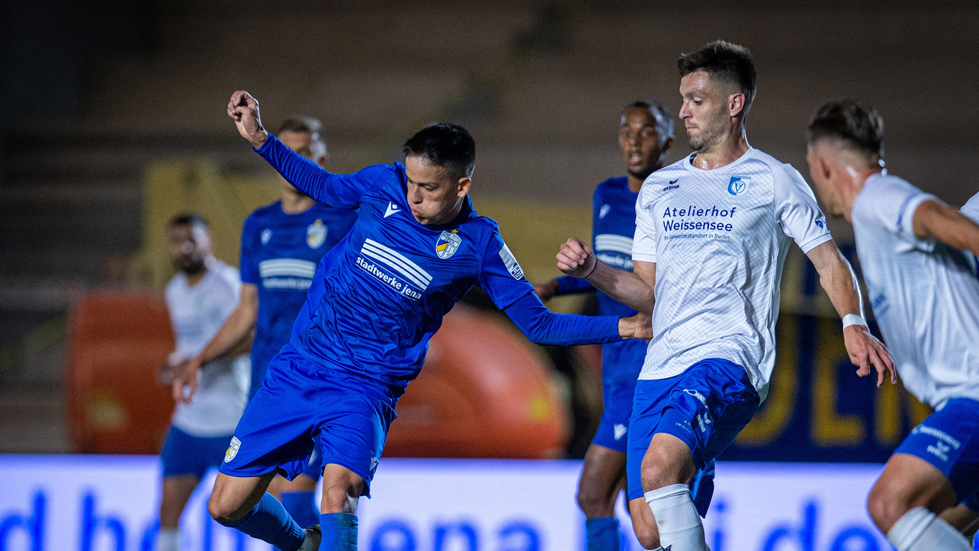 die Spieler des FCC beim Fußballspielen