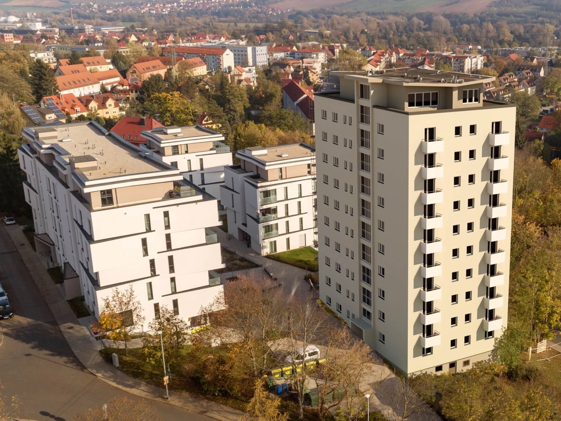 Der Schützenhof in Jena von oben 