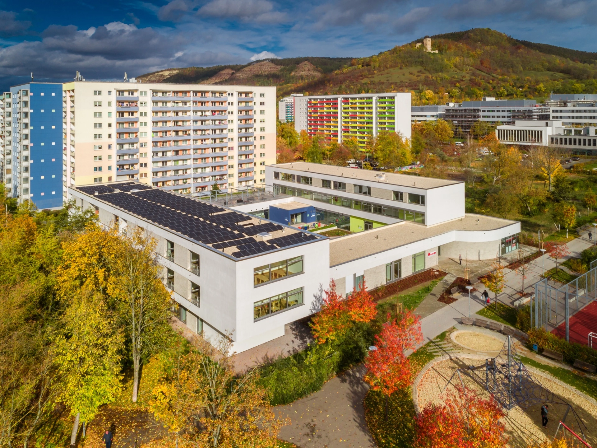 jenawohnen - Demenzzentrum - Vogelperspektive Blick Lobdeburg