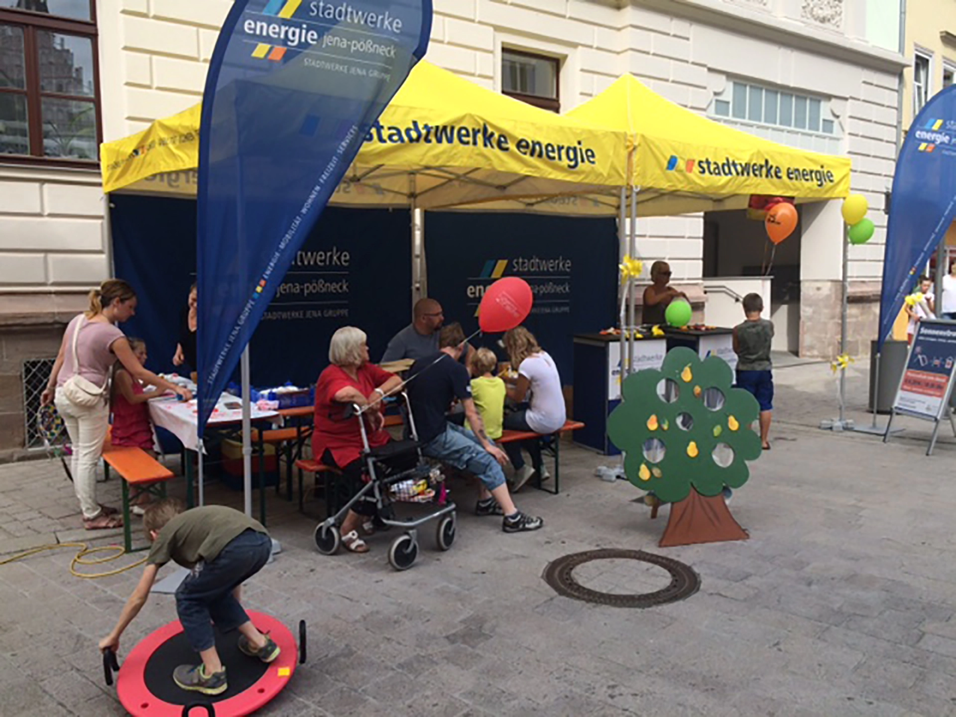 Der Stadtwerke Energie-Stand auf dem Stadtfest Pößneck