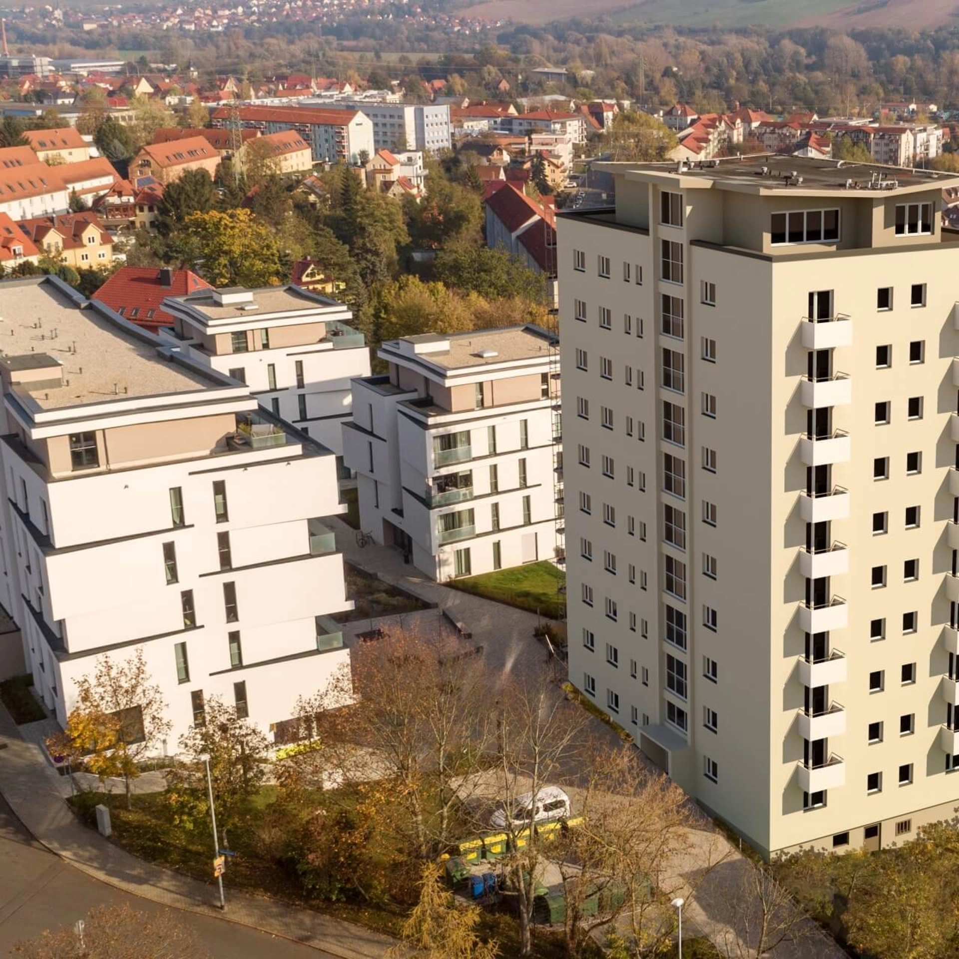Der Schützenhof in Jena von oben 