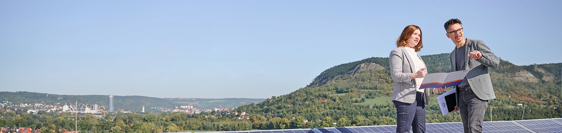 PV-Anlage auf dem Geschäftsgebäude der Stadtwerke Jena