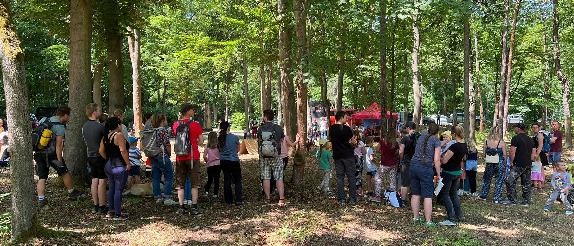 Gruppenbild des Familienwandertags der Stadtwerke Jena