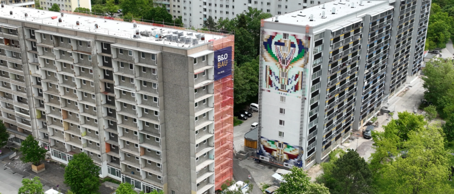 Giebelgestaltung am Salvador-Allende-Platz: Künstler Vincent de Boer