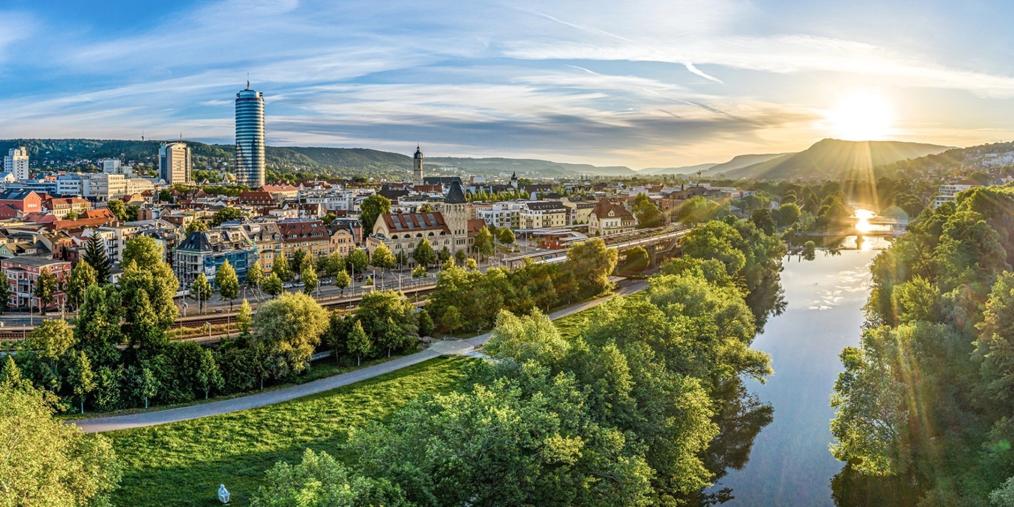 Saale und JenTower