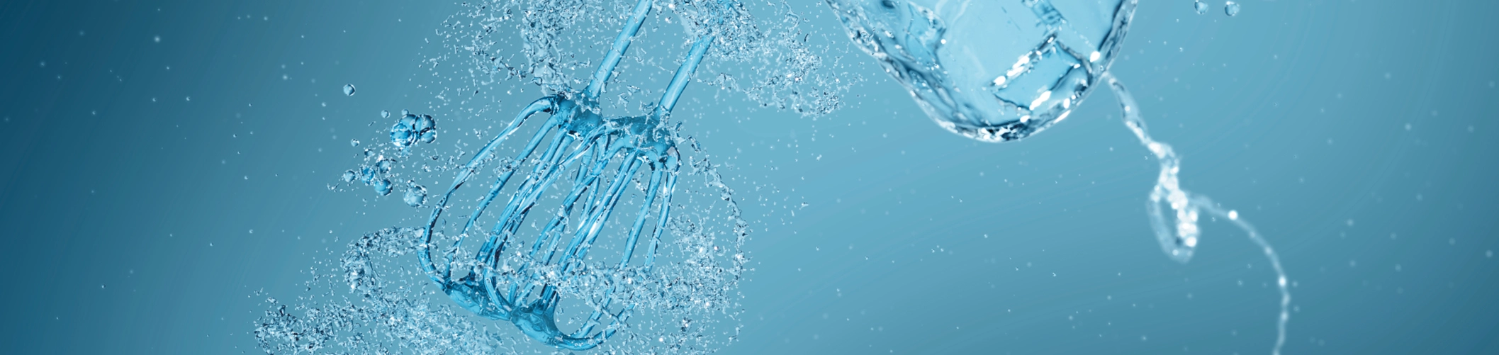 Mixer geformt durch Wasser