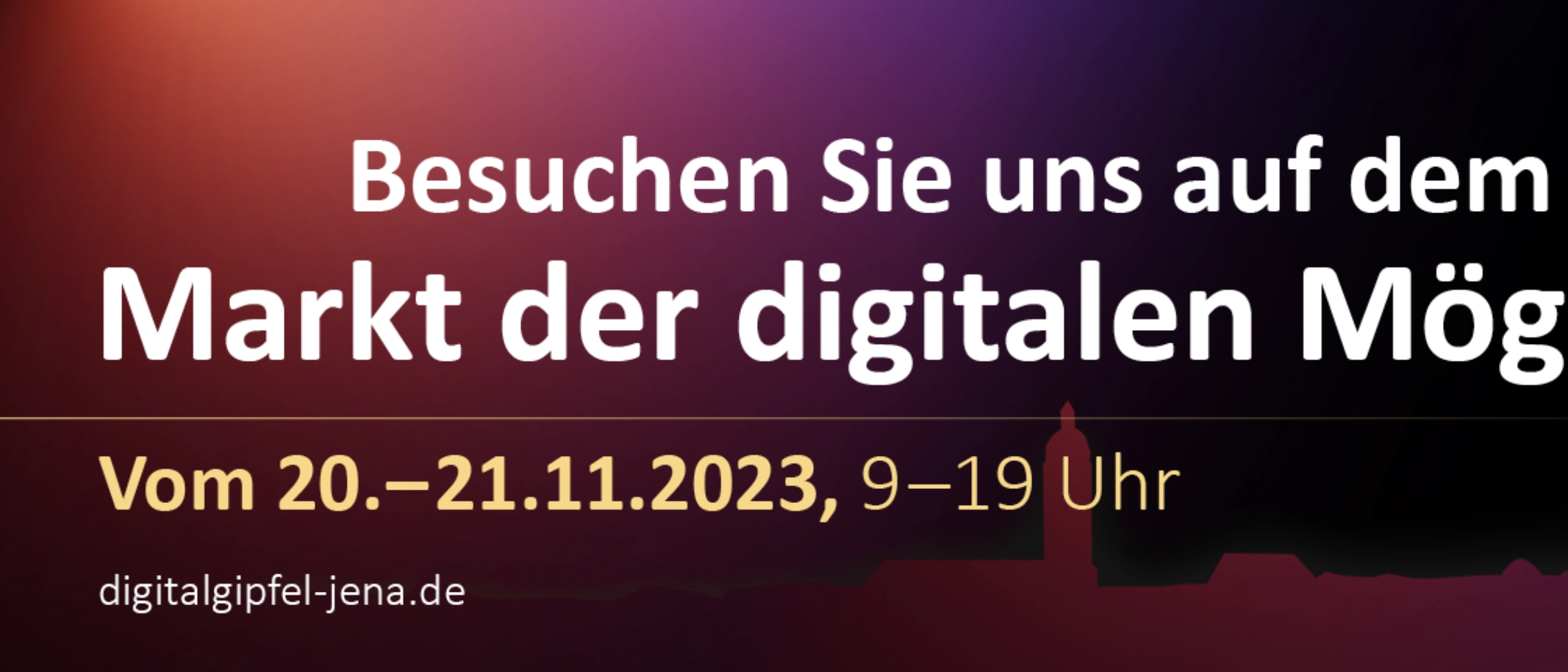 Der Markt der digitalen Möglichkeiten ist das Rahmenprogramm zum Digital-Gipfel der Bundesregierung am 20. und 21.11.2023 in Jena