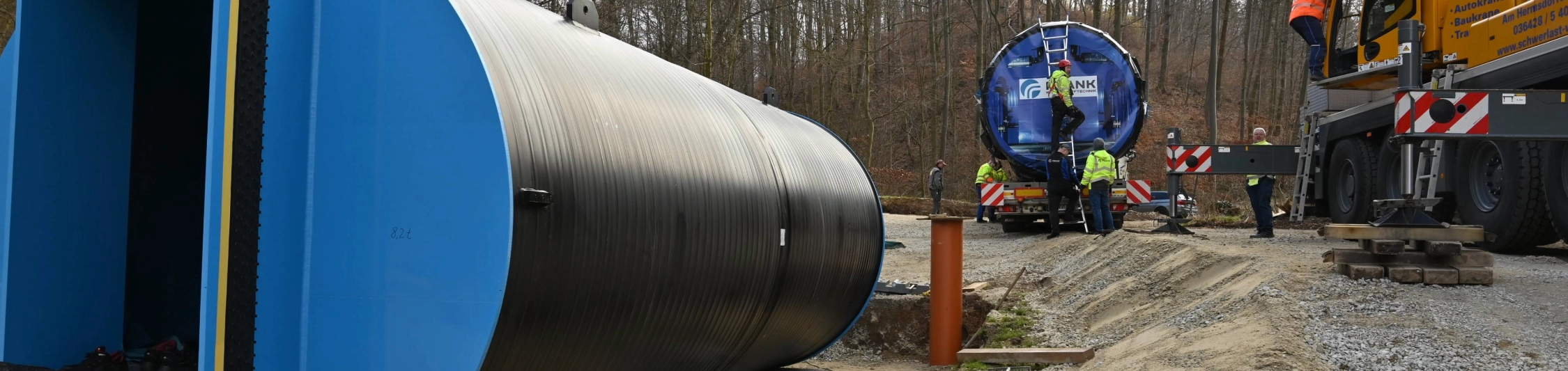 Tautenburg Anlieferung Speicherbecken 