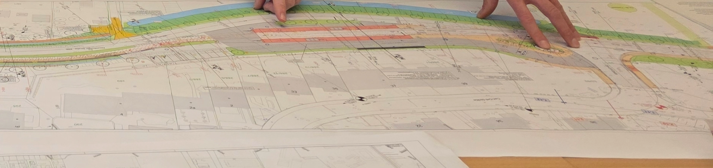 Blick auf Plan zum Ausbau der Naumburgerstraße. 