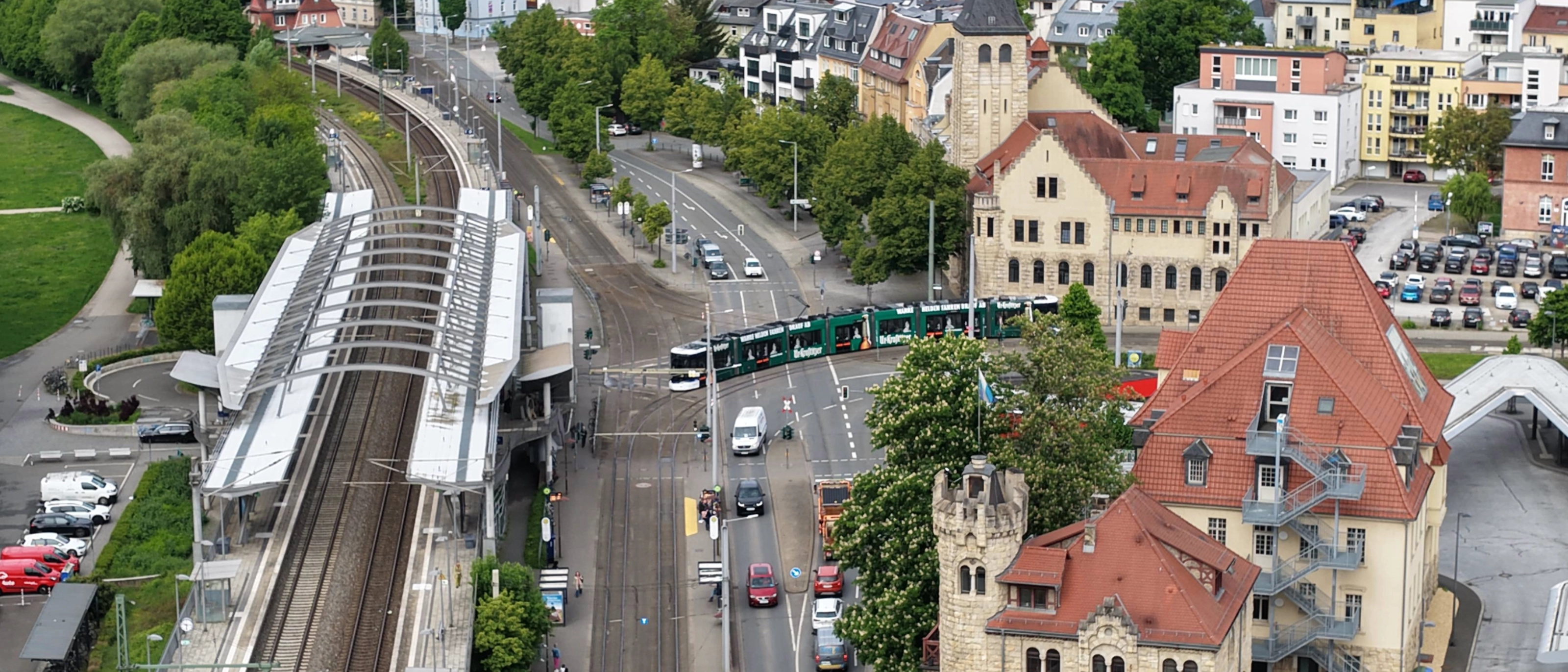 Drohnenaufnahmen Gleisdreieck Paradies