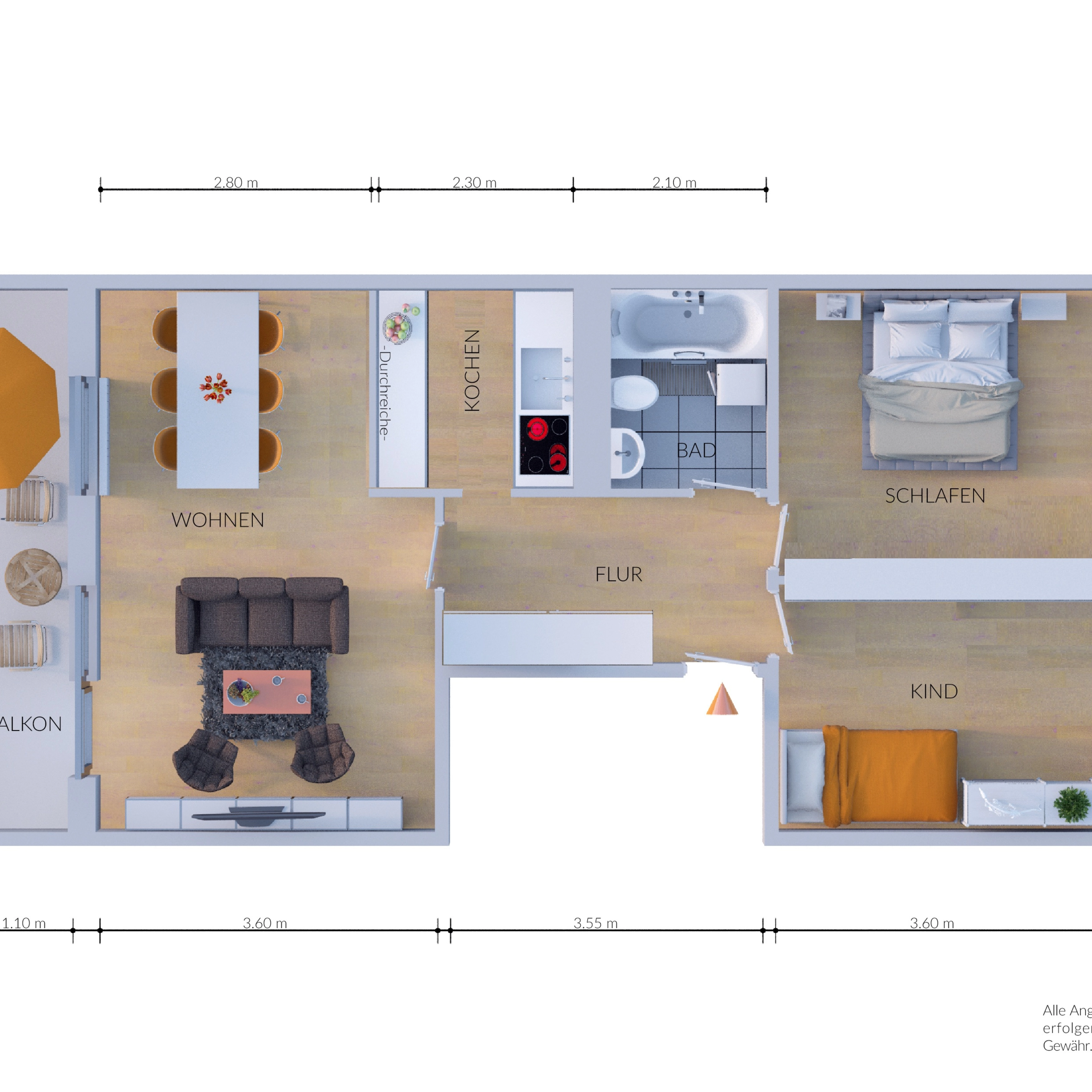 Grundriss Freestyle-Wohnung Fregestraße 2 