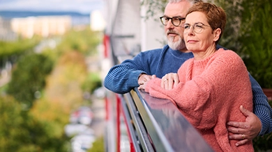 auf dem Balkon im Smarten Quartier