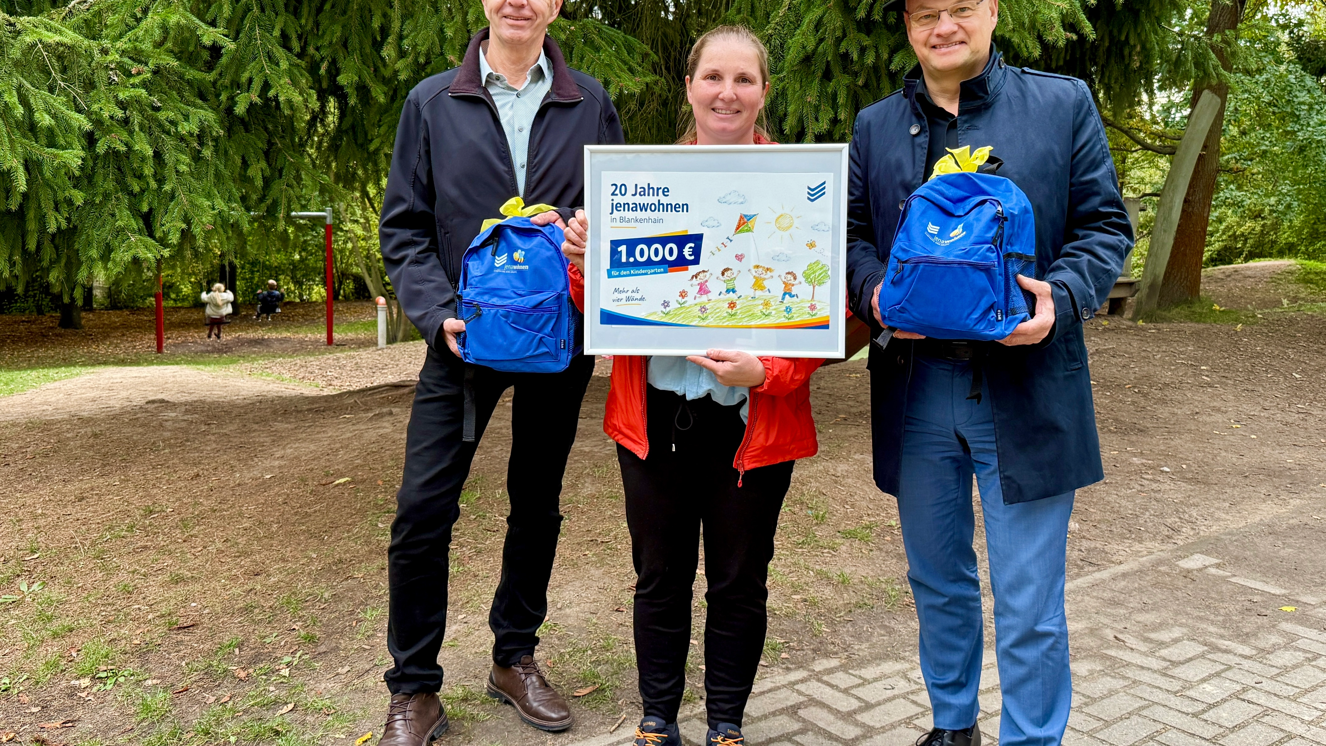Spendenübergabe von jenawohnen an den Kindergarten Blankenhain
