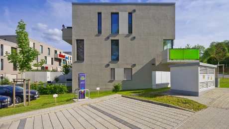 Outdoor parking space at Friedensberg in Jena-West