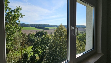 View of the countryside - 3-room apartment in Blankenhain with balcony