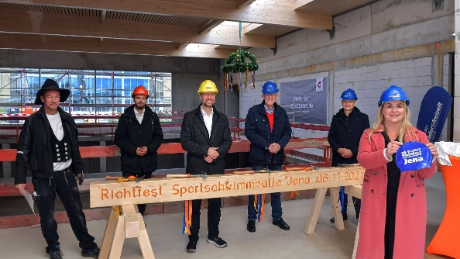 Rohbau unserer 50-Meter-Sportschwimmhalle fast fertig