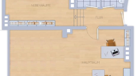 Bright commercial premises in Jena North with shop windows