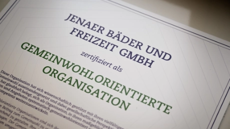  Zertifiziertes Gemeinwohl: Jenaer Bäder ausgezeichnet 