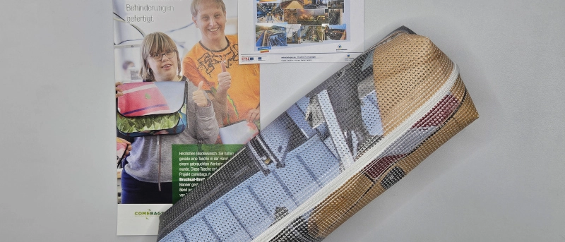 Schlampermäppchen aus JNV-Werbebanner