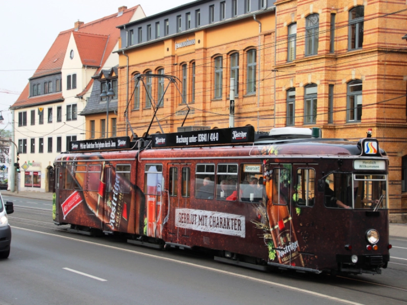 Partybahn mit Köstritzer-Beklebung am 05.04.2014.