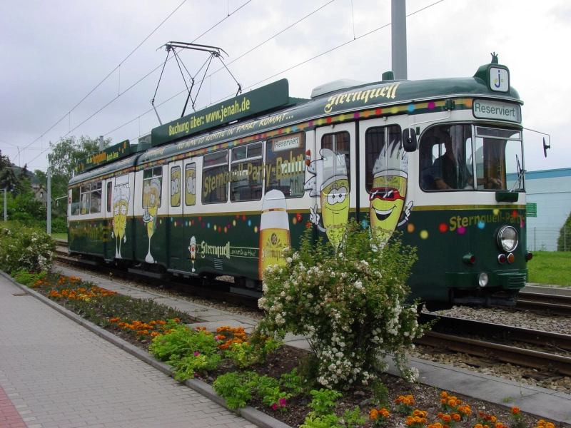 Partybahn mit Sternquell-Beklebung 2006.