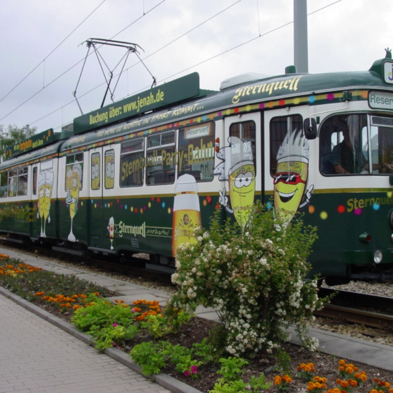 Partybahn mit Sternquell-Beklebung 2006.