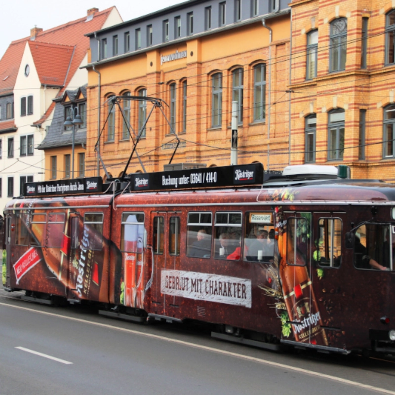 Partybahn mit Köstritzer-Beklebung am 05.04.2014.