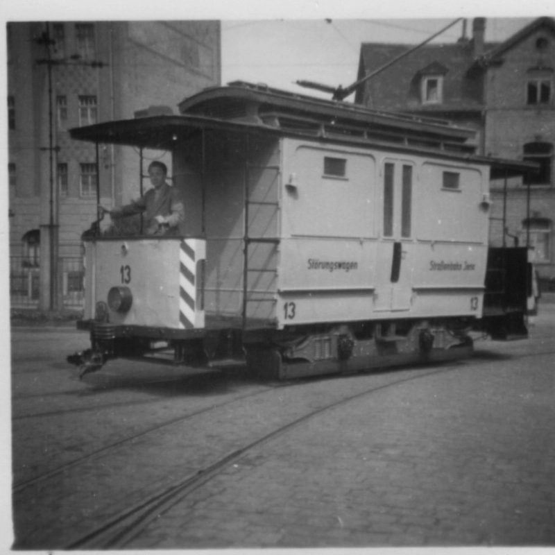 Triebwagen 13 als Arbeitswagen im Jahr 1934.